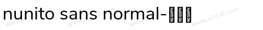 nunito sans normal字体转换